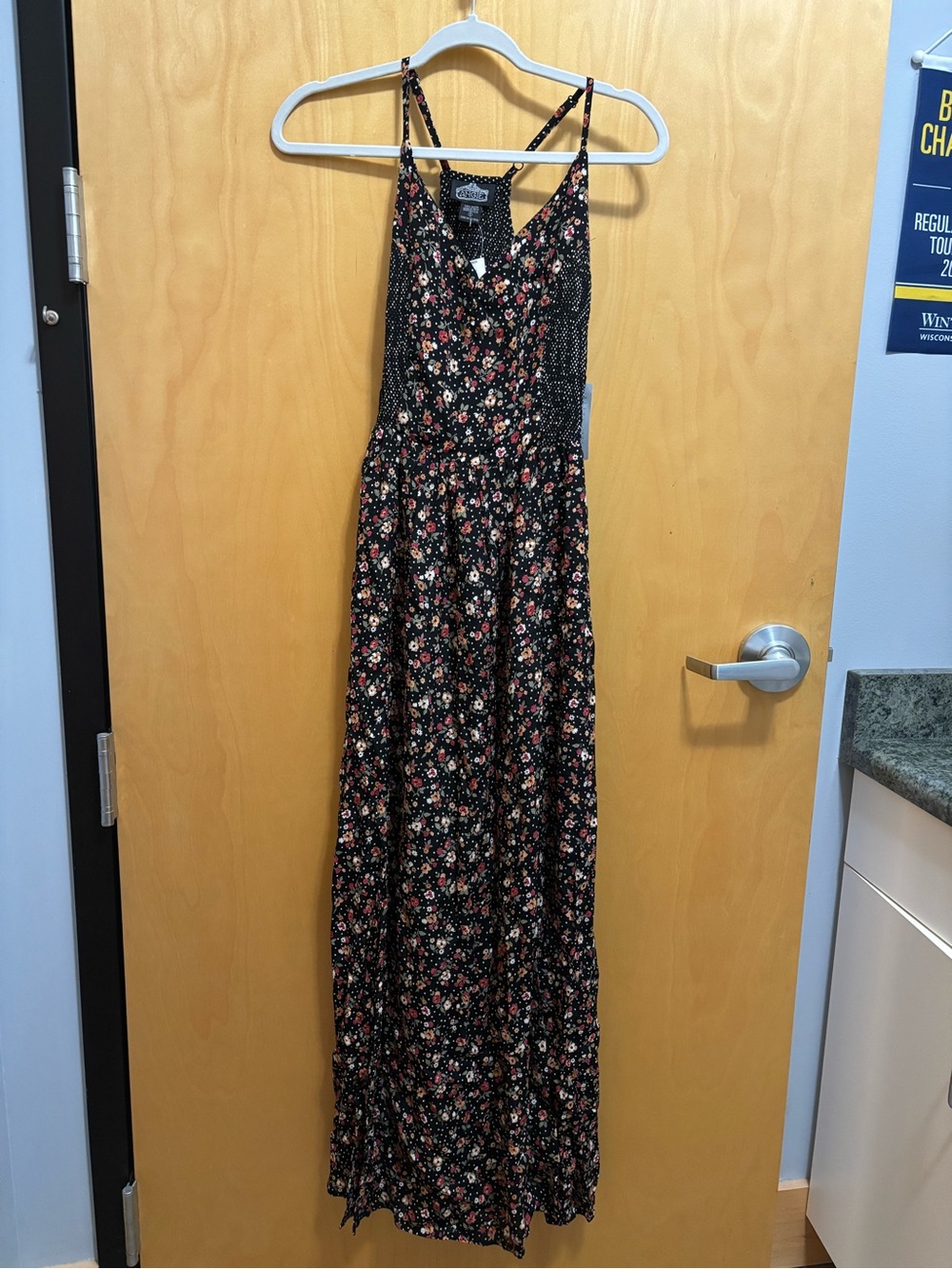 NWT Black Floral Maxi Dress